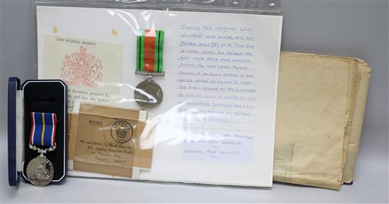 A WWII medal group and letters of provenance
